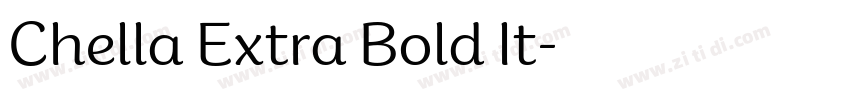 Chella Extra Bold It字体转换